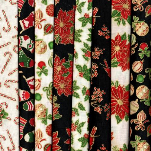 Holiday Charms Fabric Pack - 8 Fat Quarters