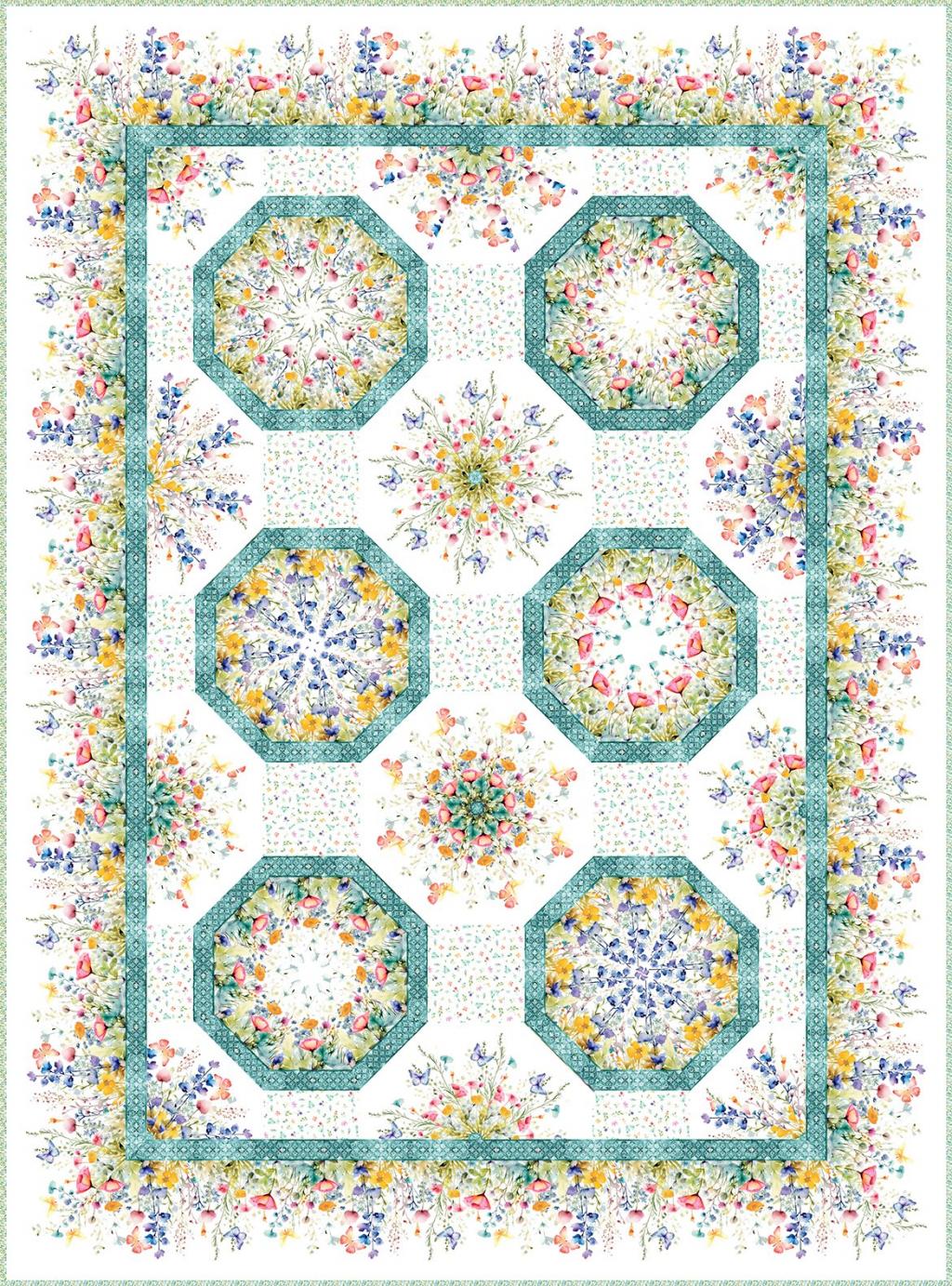 Butterfly Fantasy Kaleidoscope Quilt Kit