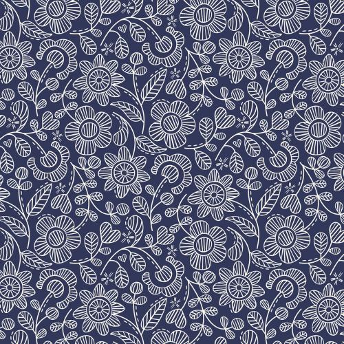 Sewn with Love by Felicity Fabrics Blue
