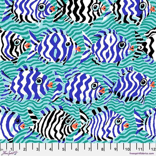 Kaffe Fassett Collective: August 2025 Minnows Aqua