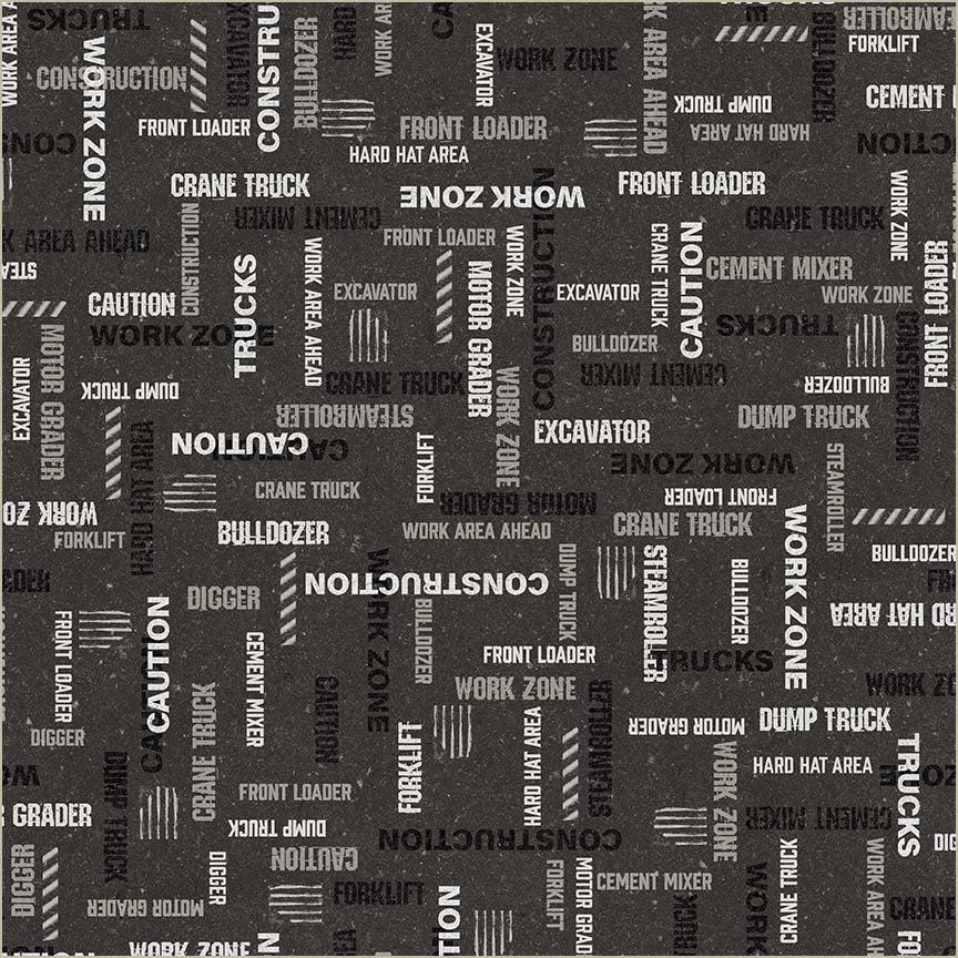 Diggers & Dozers Black