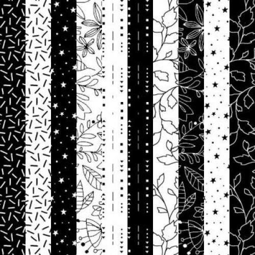 Salt & Pepper Fabric Pack - 10 Fat Quarters