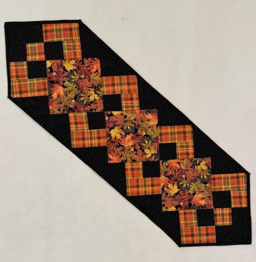 Simply a Pleasure Table Runner Kit - Leaf & Plaid version