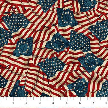 America 250 Flags Beige Multi