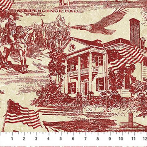 America 250 Toile Red-Beige