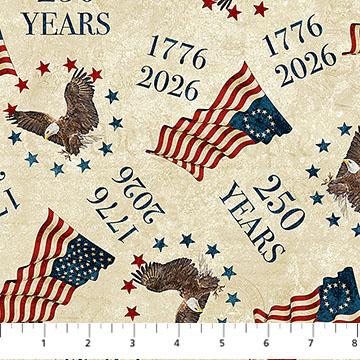 America 250 250 Toss Beige Multi