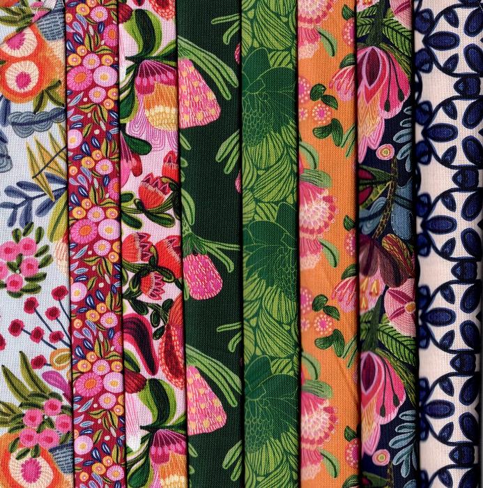 Paradise Blooms Fabric Pack - 8 Fat Quarters