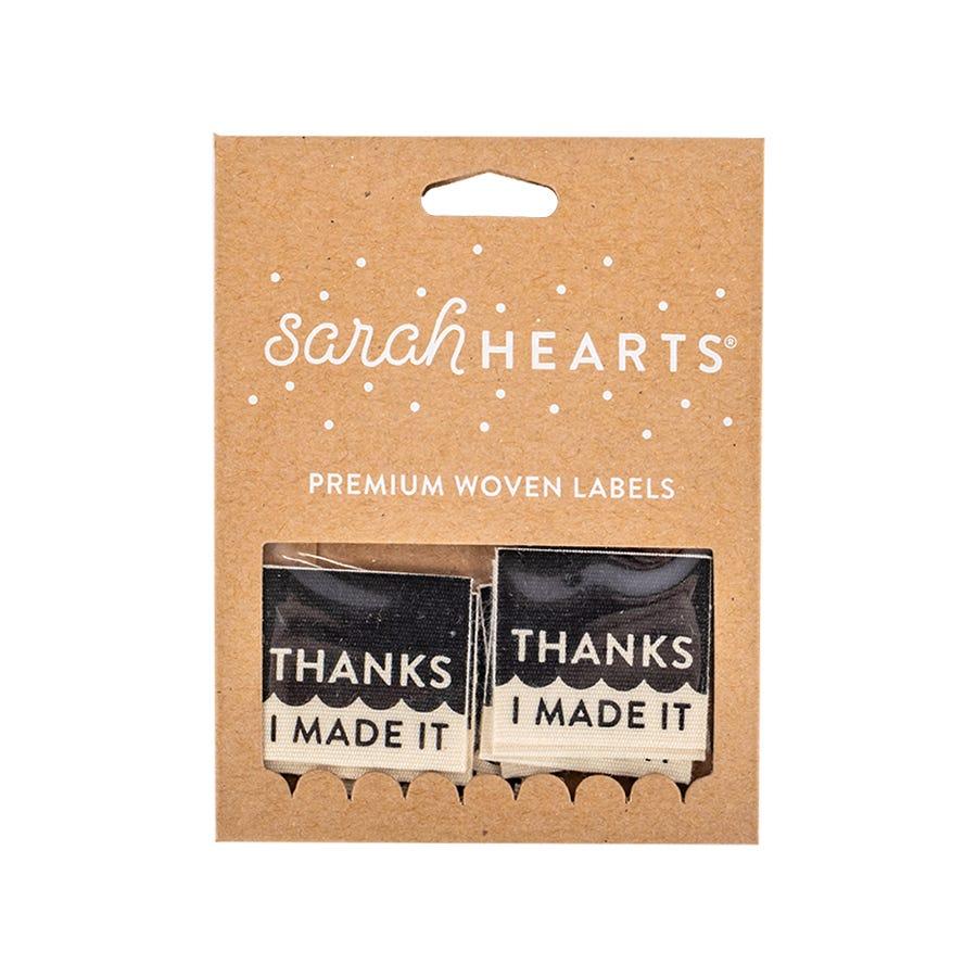 Sarah Hearts Thanks I Made It Premium Woven Sew In Labels