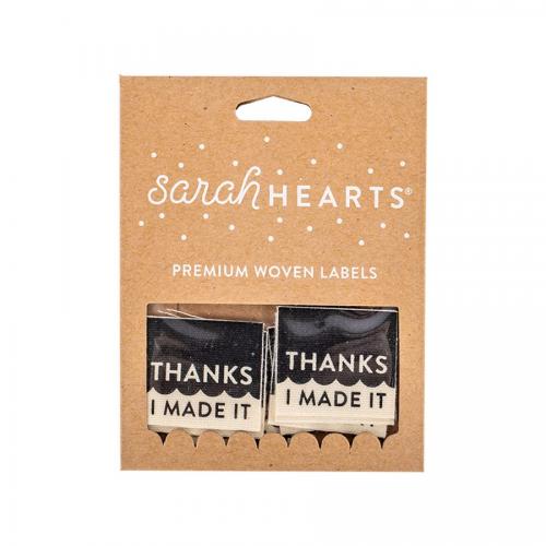 Sarah Hearts Thanks I Made It Premium Woven Sew In Labels
