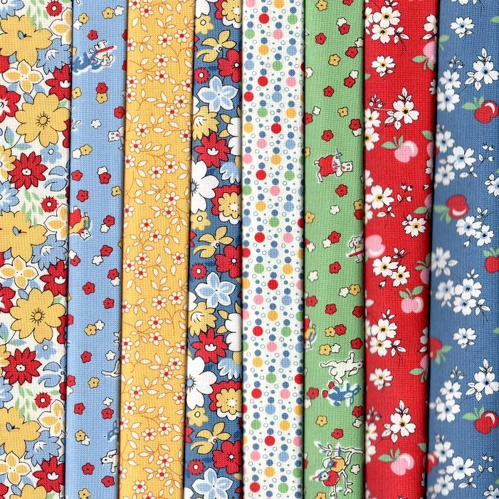 30s Playtime 2025 Fabric Pack - 8 Fat Quarters