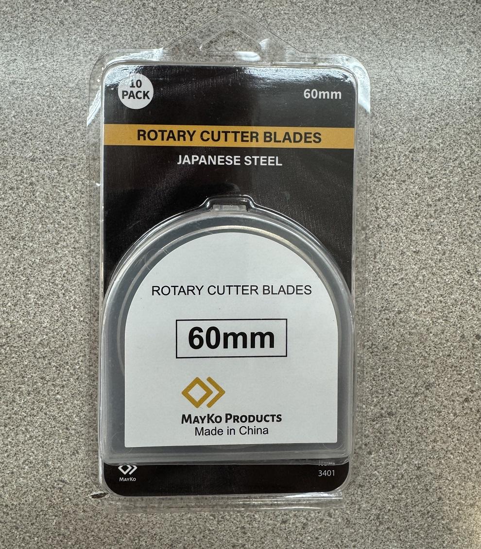 60mm Rotary Cutter Blades - 10 Pack