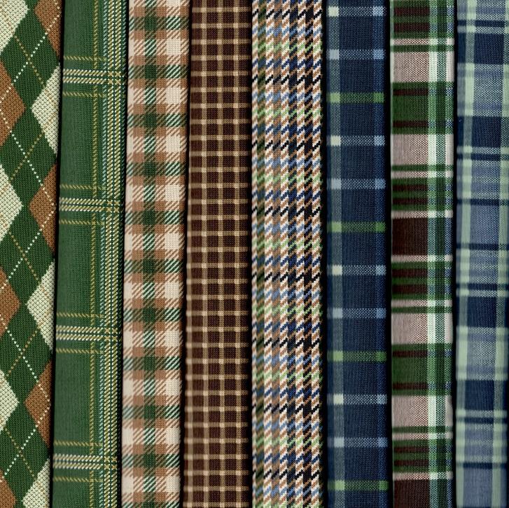 Plaid-Venture Club Fabric Pack - 8 Fat Quarters