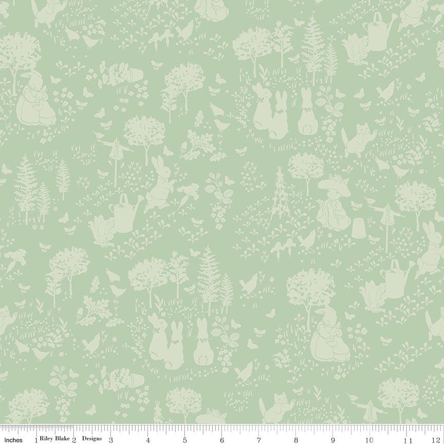 Peter Rabbit™ & Benjamin Bunny™ Tonal Garden Green