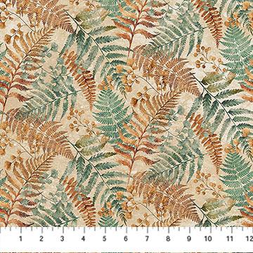 Rooted Leaves Beige Multi