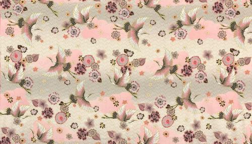 Imerpial Collection: Graceful Cranes Cream