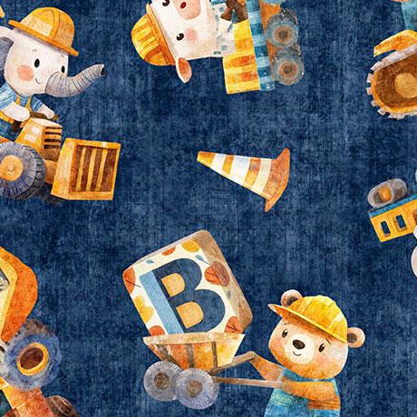 Build It Construction Animal ABC Toss Denim