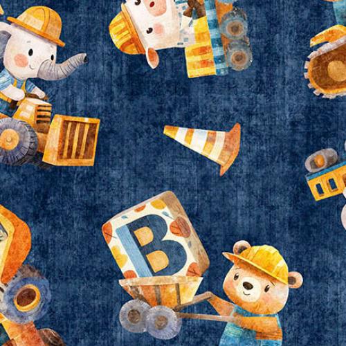 Build It Construction Animal ABC Toss Denim