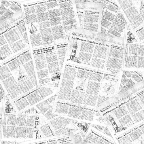 Let Your Light Shine Maritime Newspaper White