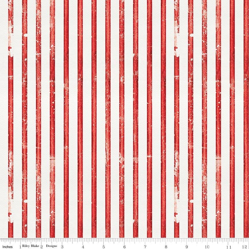 Sew America Faded Stripes Red