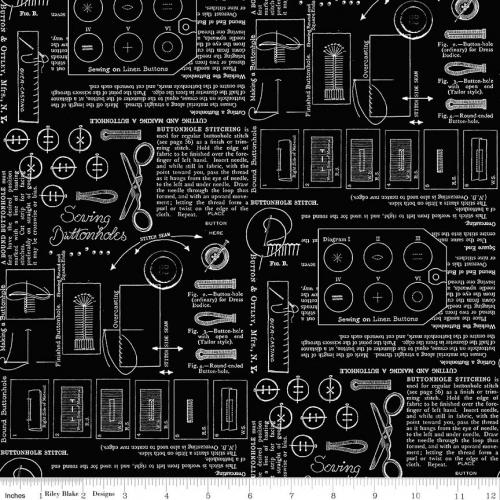Sew America Sewing Notes Black