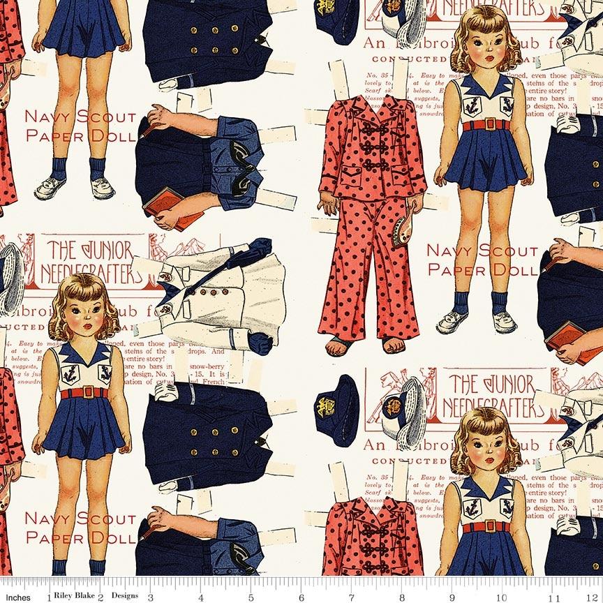 Sew America Navy Scout Paper Doll Off White