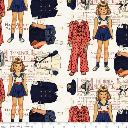 Sew America Navy Scout Paper Doll Off White