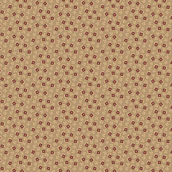 Old Village Greens Square Flowers Beige