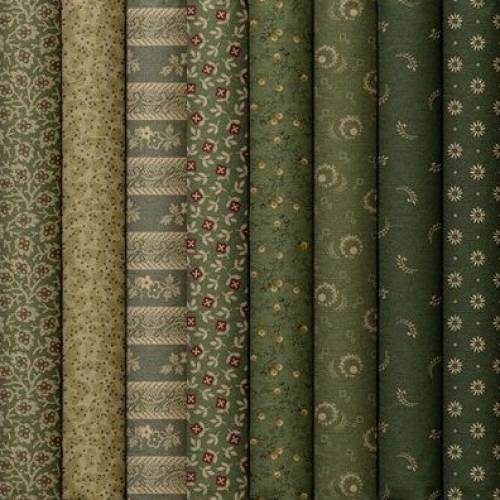 Old Village Greens Fabric Pack - 12 Fat Quarters