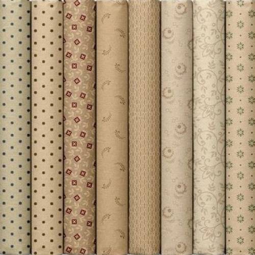 Old Village Greens Fabric Pack - 8 Fat Quarters
