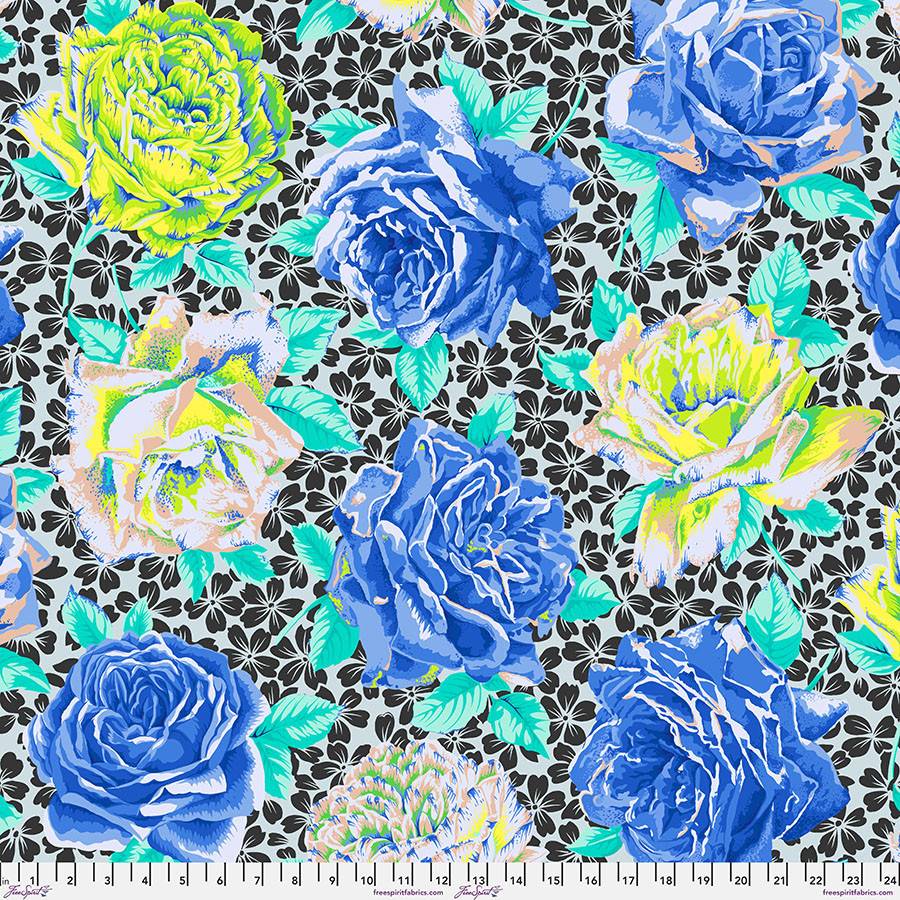 Kaffe Fassett Collective: February 2026 Rose Bloom - Blue