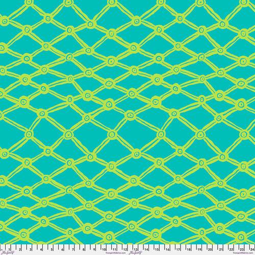 Kaffe Fassett Collective: February 2026 Backing Fabric - Nets - Aqua