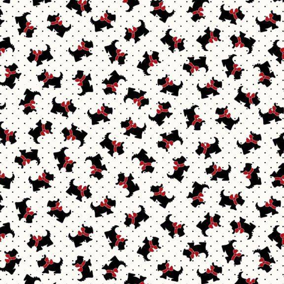 Aunt Grace Goes Bold Scottie Dogs Black