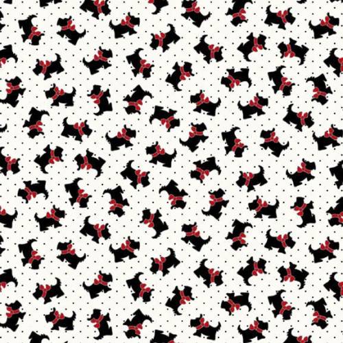 Aunt Grace Goes Bold Scottie Dogs Black