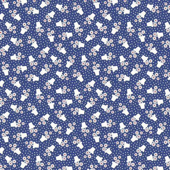 Aunt Grace Goes Bold Flower Pots Blue