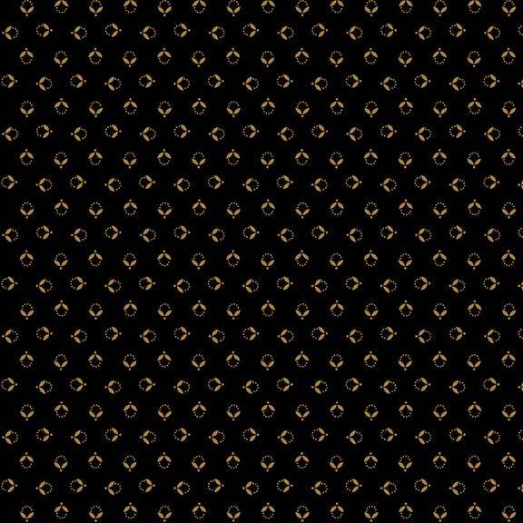 Indigo Schoolhouse Rose Bud Black