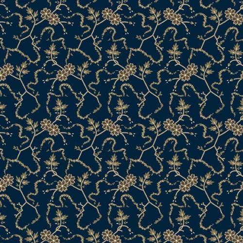 Indigo Schoolhouse Floral Vine Navy