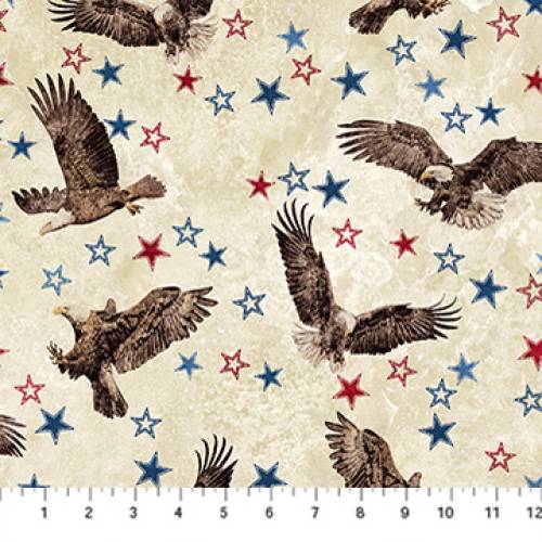 Stars & Stripes Eagle Toss Beige Multi
