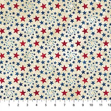 Stars & Stripes Pinwheel Stars Beige Multi