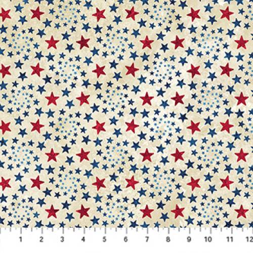 Stars & Stripes Pinwheel Stars Beige Multi