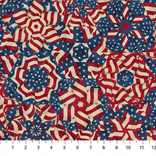 Stars & Stripes Pinwheels Navy Multi