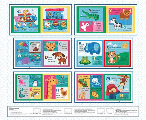 Noah and Friends Book Panel - White