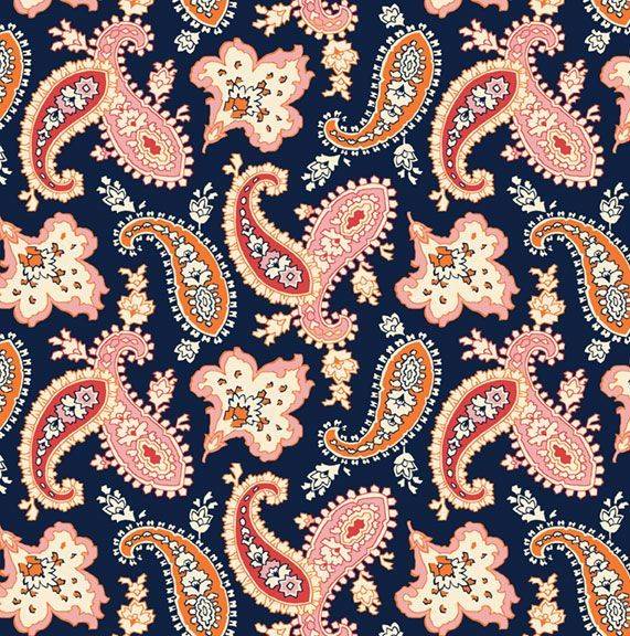 Sanibel Island Paisley Navy