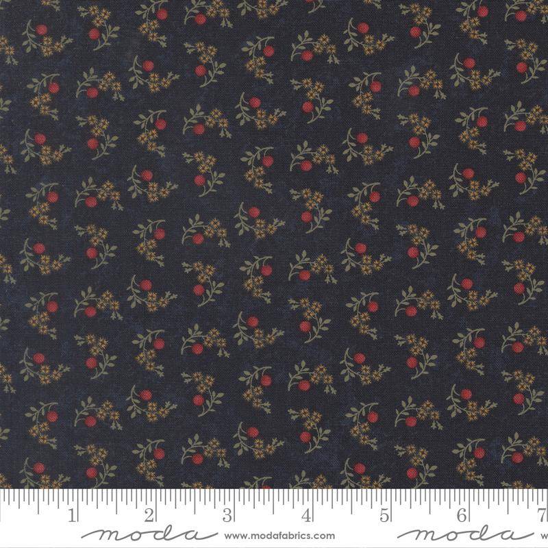 Quail Run Blooms and Berries Indigo