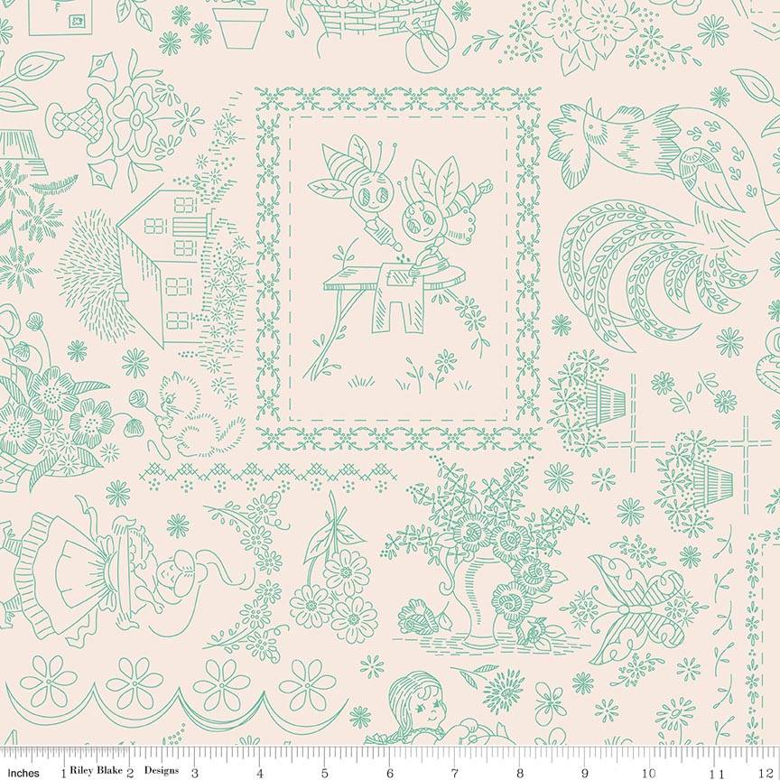 Berry and Sage Embroidery Latte