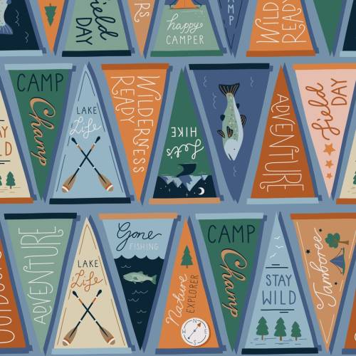 Backwoods and Boots Field Pennants Blue