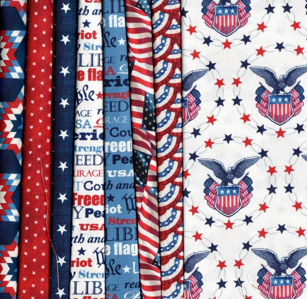 American Tribute Fabric Pack - 8 Fat Quarters