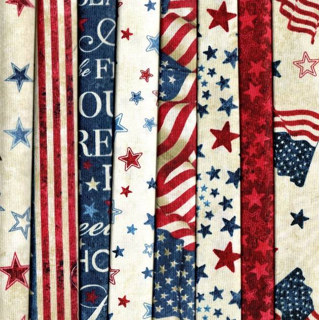 Stars & Stripes Fabric Pack - 8 Fat Quarters