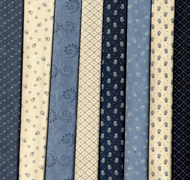 Bluebird's Nest Fabric Pack - 8 Fat Quarters