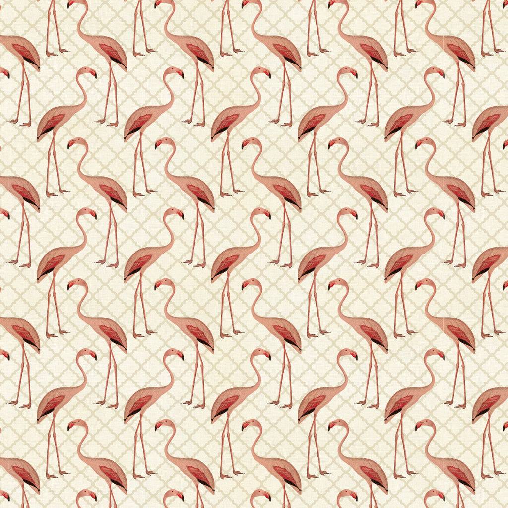 Palm Paradise Proud Flamingos-Cream