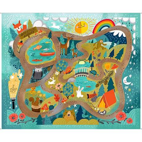 Let's Camp Camping Playmat Panel